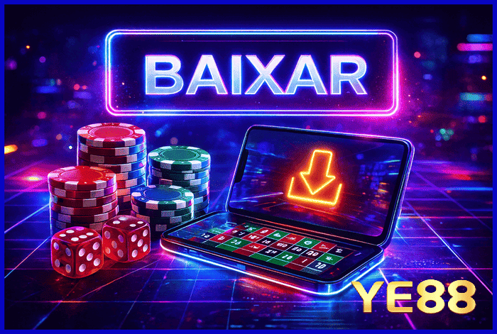 Imagem promovendo o app oficial da YE88 para mobile
