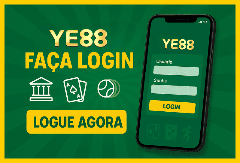 Imagem destacando login seguro na YE88 para novos usuários